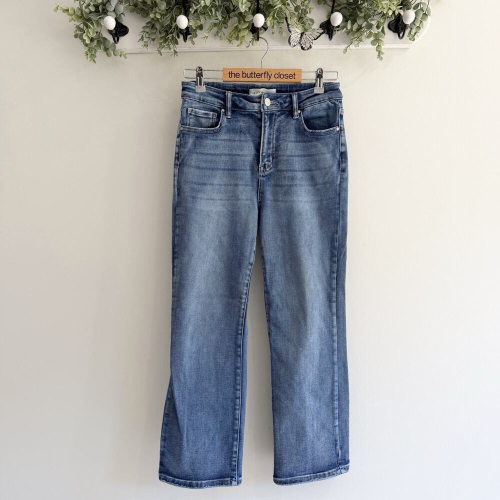 Risen High Rise Wide Leg Jean Size 9/29 stretch comfort KG